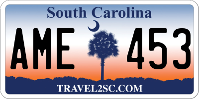 SC license plate AME453