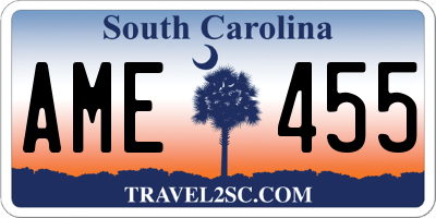 SC license plate AME455