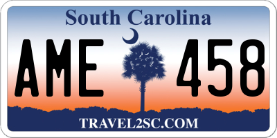SC license plate AME458