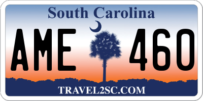 SC license plate AME460