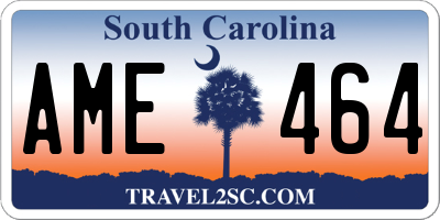 SC license plate AME464