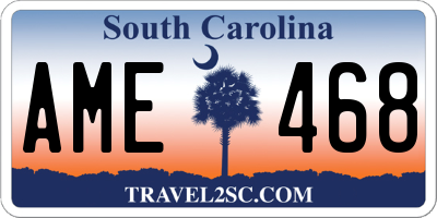 SC license plate AME468