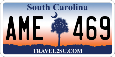 SC license plate AME469