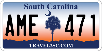 SC license plate AME471