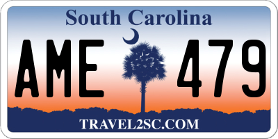 SC license plate AME479