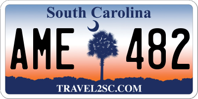 SC license plate AME482