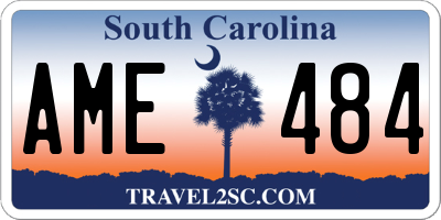 SC license plate AME484