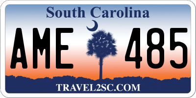 SC license plate AME485