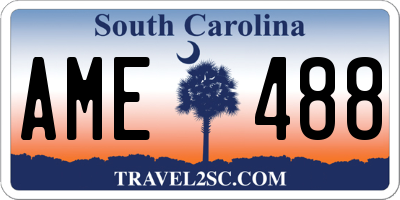 SC license plate AME488
