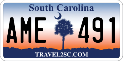 SC license plate AME491