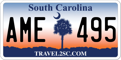 SC license plate AME495