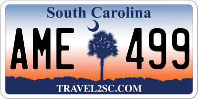 SC license plate AME499