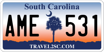 SC license plate AME531