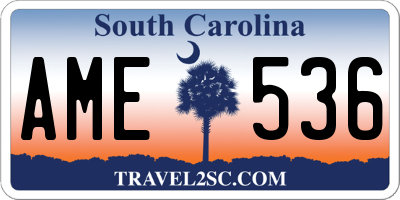 SC license plate AME536