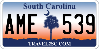 SC license plate AME539