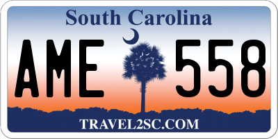 SC license plate AME558