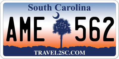 SC license plate AME562