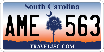 SC license plate AME563