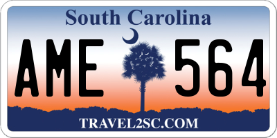 SC license plate AME564