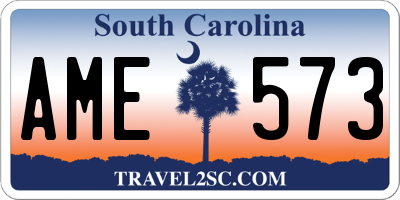 SC license plate AME573
