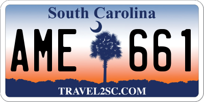 SC license plate AME661