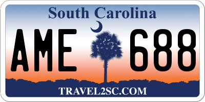 SC license plate AME688
