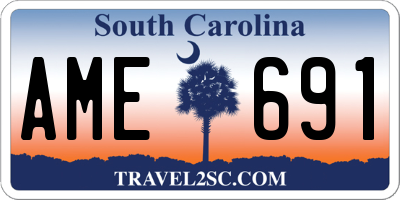 SC license plate AME691