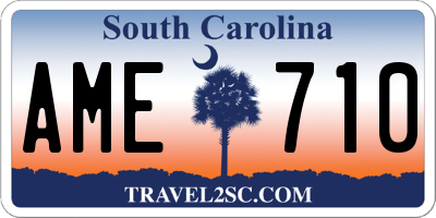 SC license plate AME710