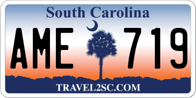 SC license plate AME719