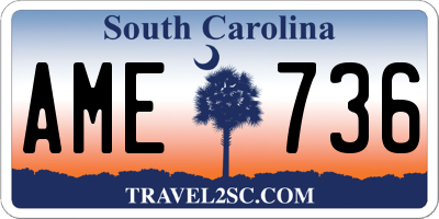 SC license plate AME736