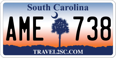 SC license plate AME738