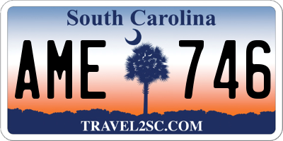 SC license plate AME746
