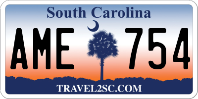 SC license plate AME754