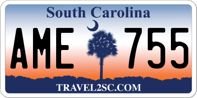 SC license plate AME755