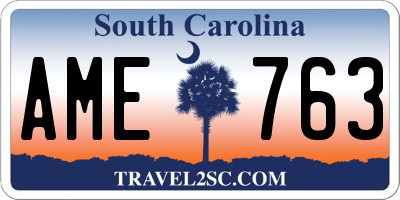 SC license plate AME763