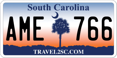 SC license plate AME766