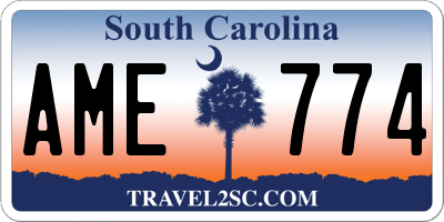 SC license plate AME774