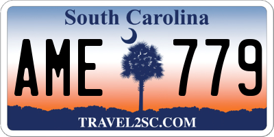 SC license plate AME779