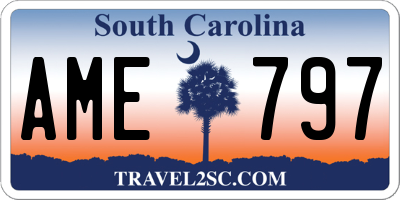SC license plate AME797