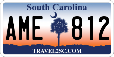 SC license plate AME812