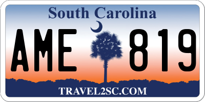 SC license plate AME819