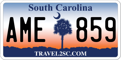 SC license plate AME859