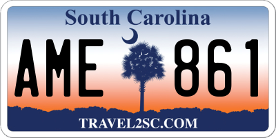 SC license plate AME861