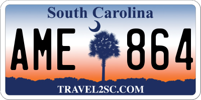 SC license plate AME864