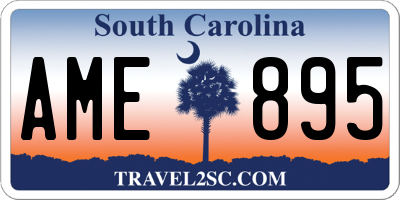 SC license plate AME895