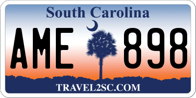 SC license plate AME898
