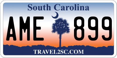 SC license plate AME899