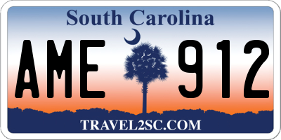SC license plate AME912