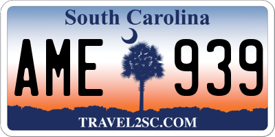 SC license plate AME939