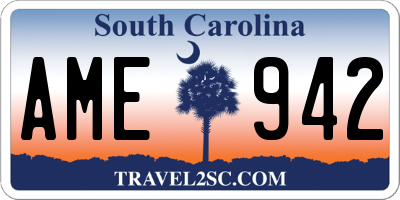 SC license plate AME942
